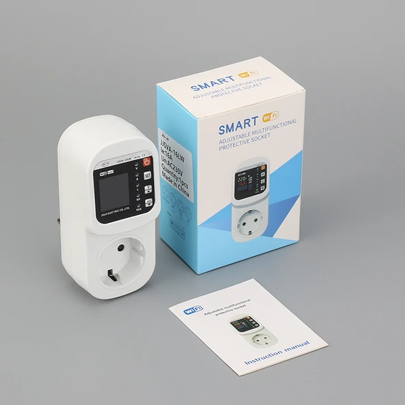 JIUJI Kaçak Akım Voltaj ve Akım Korumalı Akıllı Priz 16A WiFi Akıllı Priz - 4