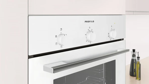 Profilo FRCA123B A Enerji Sınıfı 4 Programlı 71 Lt Beyaz Ankastre Fırın - Resim 2