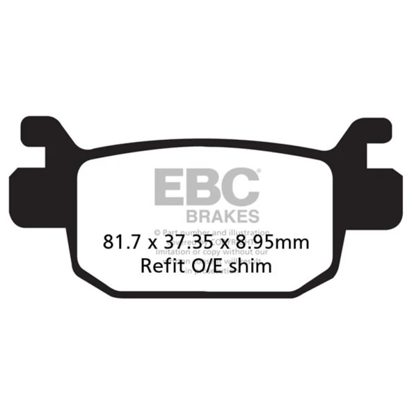 EBC SFAC415 HONDA SH125/150/300 , FORZA 300 13-21 CARBON ARKA FREN BALATASI ürün görseli 1