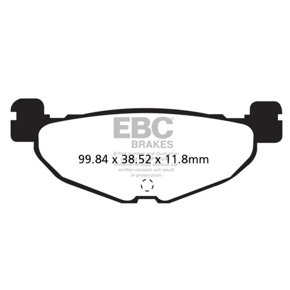 EBC SFAC408 YAMAHA T-MAX500 04-11 , MAJESTY 400 04-13 CARBON ARKA FREN BALATASI ürün görseli 1