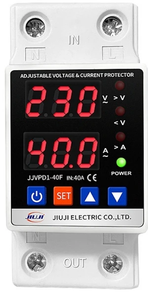 JIUJI Voltaj ve Akım Koruma Rölesi Monofaz 40A