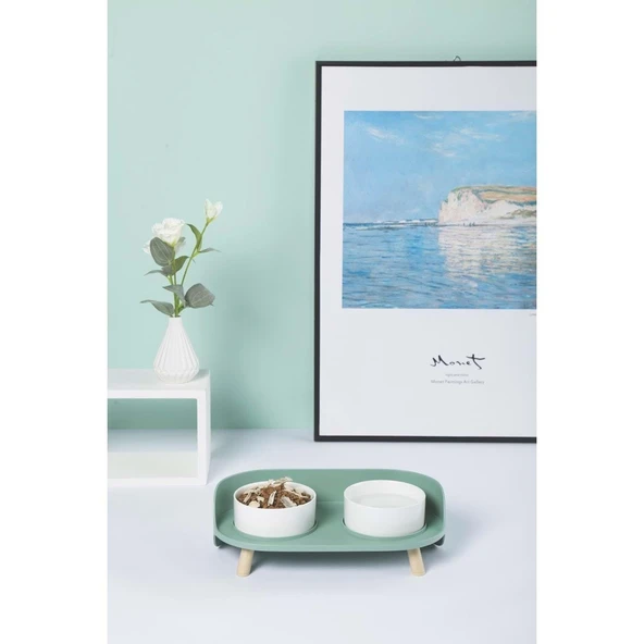 M-Pets Altitude Double Raised Pet Bowl 2x450ml - Resim 4