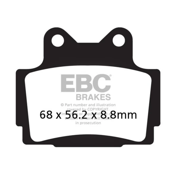 EBC FA104 YAMAHA FZ/FZR400, FZS600 FAZER 98-03, XJ600 92-03 ARKA FREN BALATASI ürün görseli