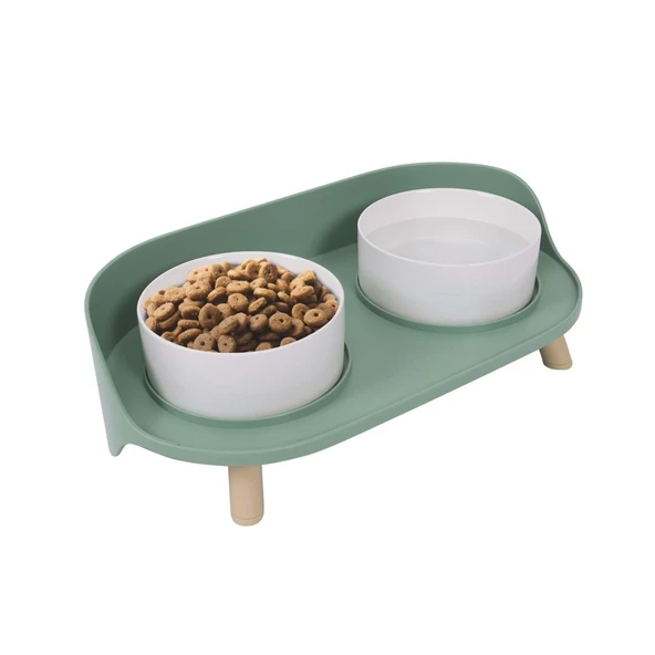 M-Pets Altitude Double Raised Pet Bowl 2x450ml ürün görseli