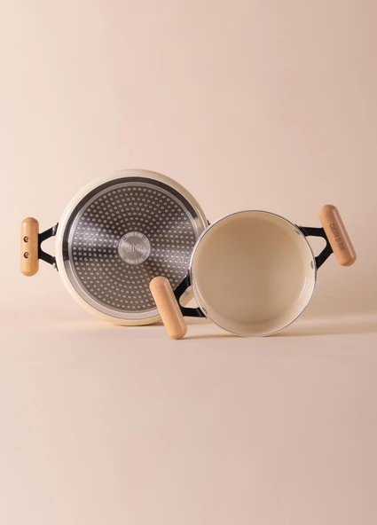 The Mia Cucina Di Mia İndüksiyon Tabanlı Seramik Tencere Seti 6 Parça - Resim 5