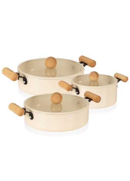 The Mia Cucina Di Mia İndüksiyon Tabanlı Seramik Tencere Seti 6 Parça ürün görseli