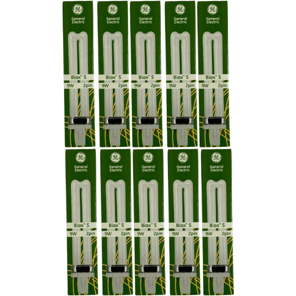 General Electric Biax S 9W 840 4000K (Günışığı) 2pinli G23 Duylu Pls Ampul (10 Adet)