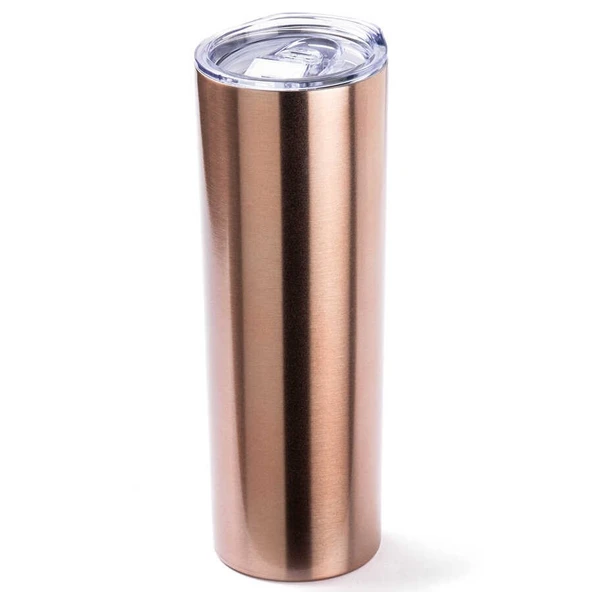 Tantitoni Pablo Paslanmaz Çelik Düz Termos 600ml Bronz - 1
