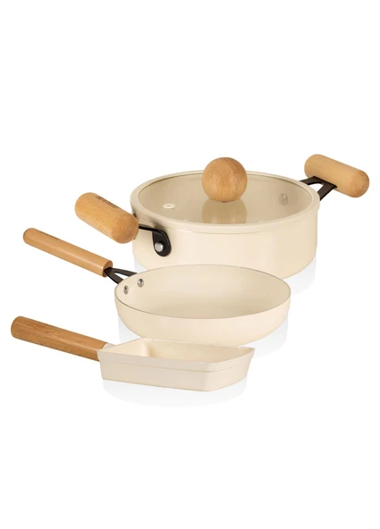 The Mia Cucina Di Mia İndüksiyon Tabanlı Seramik Sahan Tava Seti 4 Parça ürün görseli