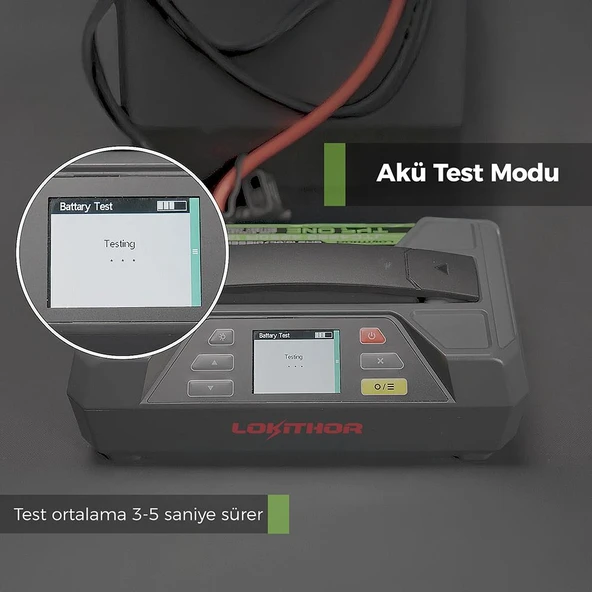 Lokithor JTC4250 12V/220V 4250Amp LiFePO4 Akıllı Akü Test + Akü Takviye + Akü Şarj Cihazı - Resim 11