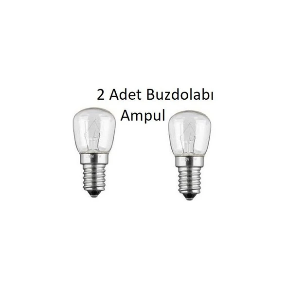 FullYedek Beko Buzdolabı Ampul 15 Watt E14 Duy Ince Dip Ampul 15 Watt Ampül Parfüm Ampul , 2 Adet