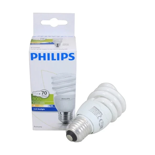 Philips 15W Tasarruflu Ampul E27 Beyaz ürün görseli 1