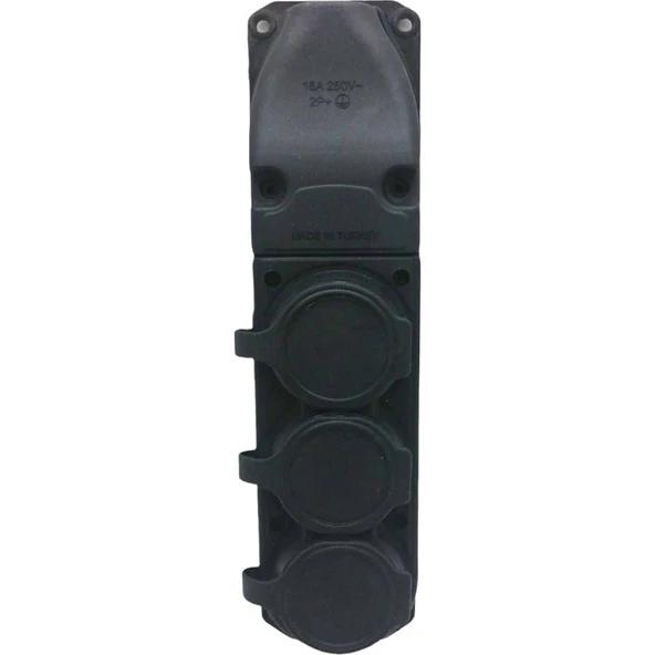 3lü Kaucuk Topraklı Klemens Kapaklı ürün görseli 1