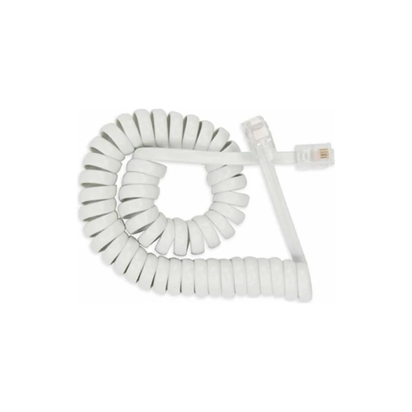 Bisıfır Telefon Ahize Spiral Kordon Beyaz ürün görseli 1