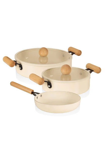 The Mia Cucina Di Mia İndüksiyon Tabanlı Seramik Sahan Tava Seti 5 Parça ürün görseli