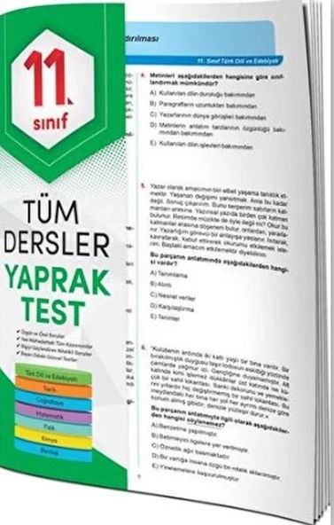 11. Sınıf Tüm Dersler Yaprak Test ürün görseli