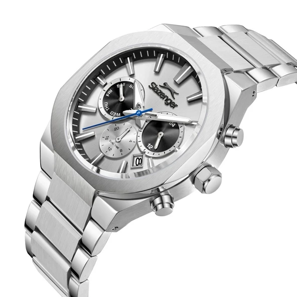 Slazenger SL.09.2540.2.04 Çelik Kordon Çelik Kasa 10 ATM Suya Dayanıklı Metalik Renk Erkek Kol Saati - 2