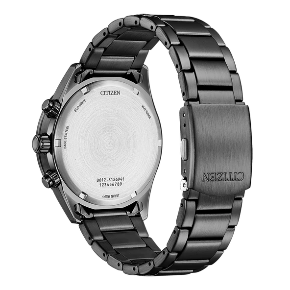 Citizen CA0775-79E Eko-Drive Çelik Kordon Çelik Kasa 10 ATM Suya Dayanıklı Siyah Renk Erkek Kol Saati - Resim 3
