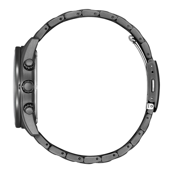 Citizen CA0775-79E Eko-Drive Çelik Kordon Çelik Kasa 10 ATM Suya Dayanıklı Siyah Renk Erkek Kol Saati - Resim 2