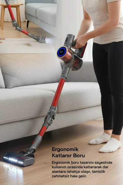 Sinbo SVC-8622 BLDC Motorlu Dikey Kablosuz Şarjlı Led Aydınlatmalı Süpürge - Resim 2