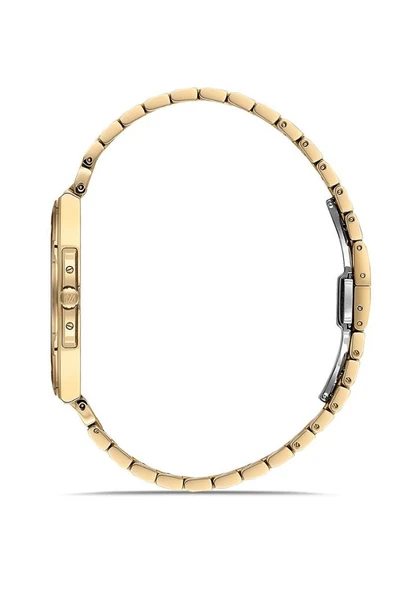 Momentus EM390G-02SG Safir Camlı Çelik Kordon Çelik Kasa 3 ATM Suya Dayanıklı Altın Renk Erkek Kol Saati - Resim 2