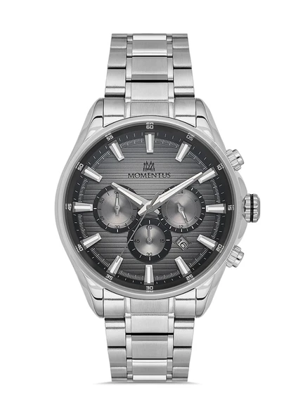 Momentus SC368S-03SS Tüm Fonksiyonlar Aktif Çelik Kordon Çelik Kasa 10 ATM Suya Dayanıklı Metalik Renk Erkek Kol Saati ürün görseli 1