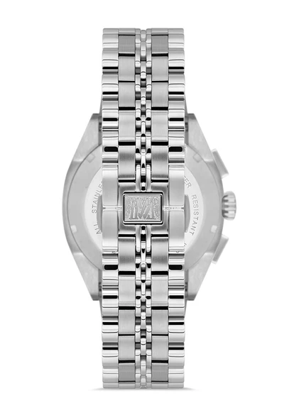 Momentus SM340S-04SS Tüm Fonksiyonları Aktif Safir Camlı Çelik Kordonlu 5 ATM Suya Dayanıklı Metalik Renk Erkek Kol Saati - 6