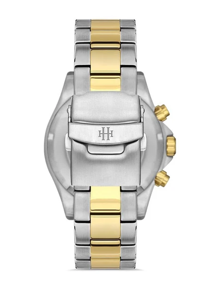 Hislon MS138V-11SG Yansıma Önleyici Safir Kaplama Cam Titanyum Kordon Titanyum Kasa 5 ATM Suya Dayanıklı Metalik-Altın Renk Erkek Kol Saati - Resim 3