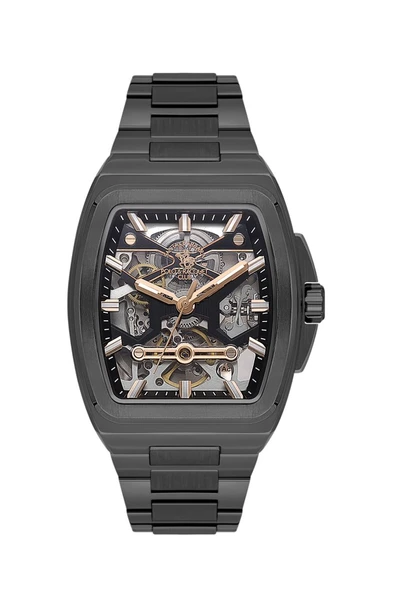 Santa Barbara Polo Racquet Club SB.1.10630-4 Otomatik Mekanizmalı Kare Kadranlı Çelik Kordon Çelik Kasa 5 ATM Suya Dayanıklı Siyah Renk Erkek Kol Saati ürün görseli 1