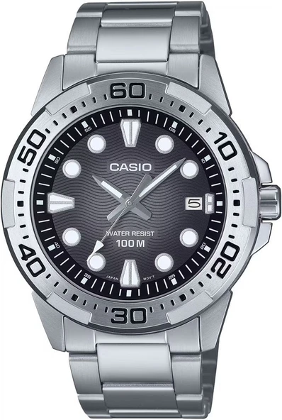 Casio MTD-140D-1AVDF Çelik Kasa Çelik Kordon 10 Atm Suya Dayanıklı Metalik Renk Erkek Kol Saati