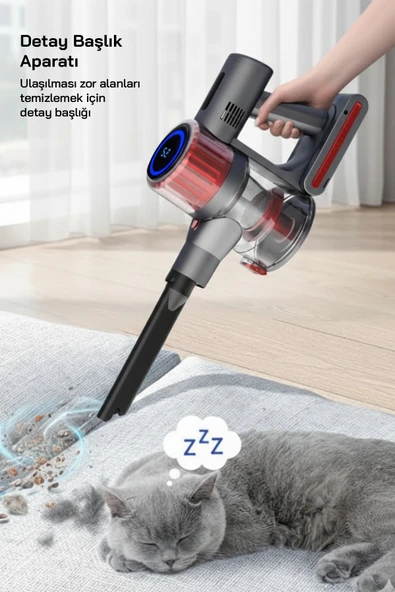 Sinbo SVC-8622 BLDC Motorlu Dikey Kablosuz Şarjlı Led Aydınlatmalı Süpürge - Resim 4