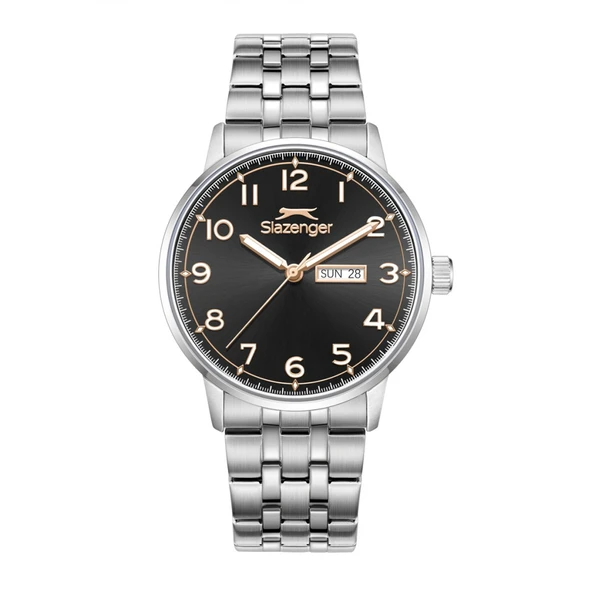 Slazenger SL.09.2560.2.03 Çelik Kordon Çelik Kasa 10 ATM Suya Dayanıklı Metalik Renk Erkek Kol Saati