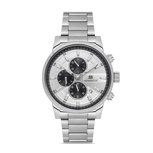 Momentus SC248S-02SS Tüm Fonksiyonlar Aktif Çelik Kordon Çelik Kasa 10 ATM Suya Dayanıklı Metalik Renk Erkek Kol Saati