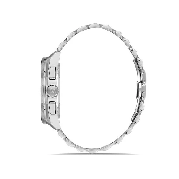 Momentus SM340S-11SS Tüm Fonksiyonları Aktif Safir Camlı Çelik Kordonlu 5 ATM Suya Dayanıklı Metalik Renk Erkek Kol Saati - 2