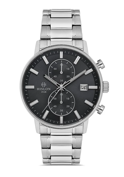 Hislon MS200S-04SS Çelik Kordon Çelik Kasa 5 ATM Suya Dayanıklı Metalik Renk Erkek Kol Saati
