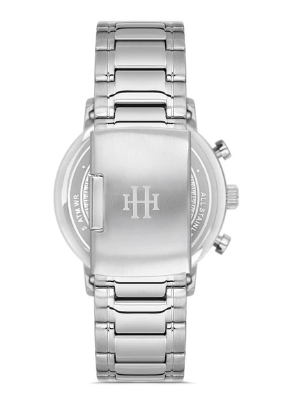 Hislon MS200S-04SS Çelik Kordon Çelik Kasa 5 ATM Suya Dayanıklı Metalik Renk Erkek Kol Saati - 3