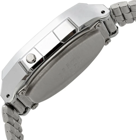 Casio A168WA-1WDF Retro Tasarım Kare Kadran Metal Kordon Metal Kasa Metalik Renk Üniseks Kol Saati - 2