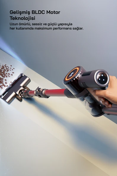 Sinbo SVC-8622 BLDC Motorlu Dikey Kablosuz Şarjlı Led Aydınlatmalı Süpürge - Resim 7