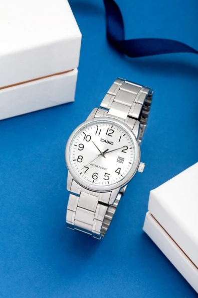 Casio MTP-V002D-7BUDF Metal Kordon Metal Kasa Metalik Renk Erkek Kol Saati - 6
