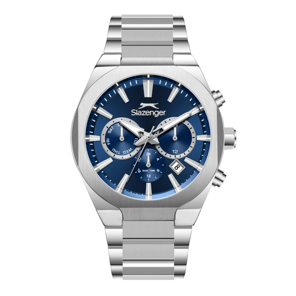Slazenger SL.09.2540.2.02 Çelik Kordon Çelik Kasa 10 ATM Suya Dayanıklı Metalik Renk Erkek Kol Saati ürün görseli 1