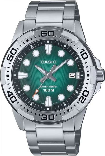Casio MTD-140D-3AVDF Çelik Kordon Çelik Kasa 10 ATM Suya Dayanıklı Metalik Renk Erkek Kol Saati