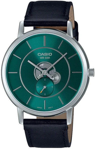 Casio MTP-B130L-3AVDF Deri Kordon 5 Atm Suya Dayanıklı Siyah Renk Erkek Kol Saati ürün görseli 1
