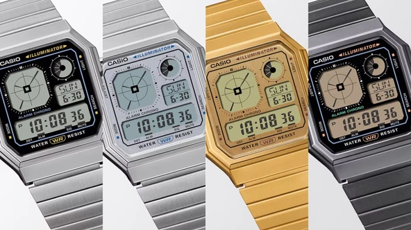 Casio A130WE-7ADF Dijital Ekran Kare Kadran Metal Kordon Plastik Kasa Metalik Renk Üniseks Kol Saati - 4