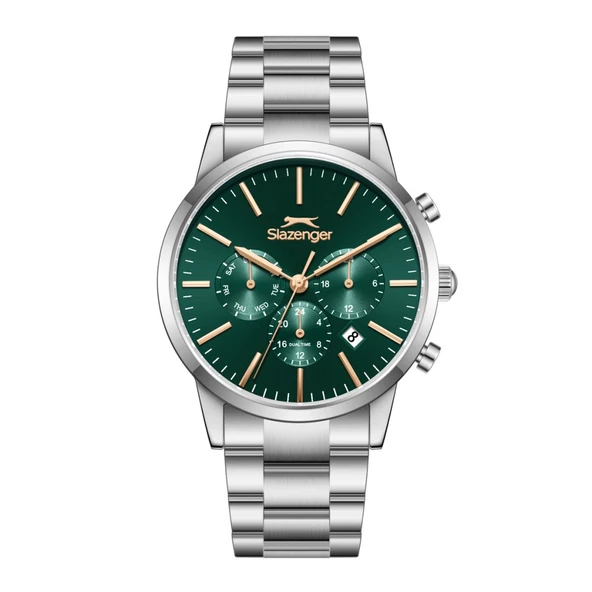 Slazenger SL.09.2545.2.03 Çelik Kordon Çelik Kasa 10 ATM Suya Dayanıklı Metalik Renk Erkek Kol Saati