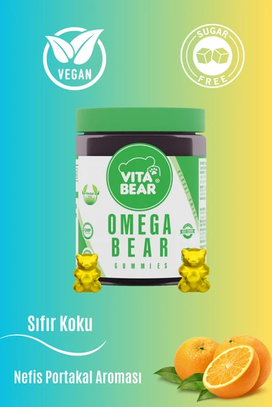 Vita Bear Bitkisel Omega 3-6-9 Desteği Omega Bear - Resim 4