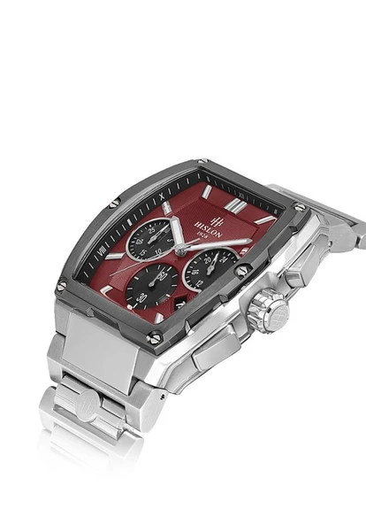 Hislon MS151T-14SS Fonksiyonlar Aktif Safir Çizilmez Cam Metalik Renk Erkek Kol Saati - 4