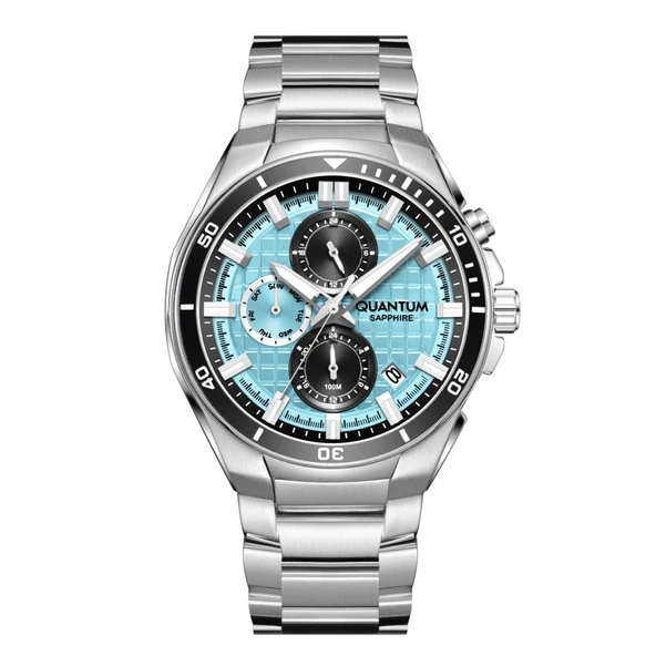 Quantum PWG1227.300 Tüm Fonksiyonlar Aktif Safir Camlı Çelik Kordon Çelik Kasa 10 ATM Suya Dayanıklı Metalik Renk Erkek Kol Saati ürün görseli 1