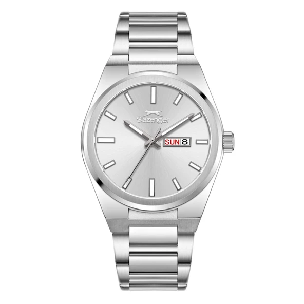 Slazenger SL.09.2555.2.01 Çelik Kordon Çelik Kasa 10 ATM Suya Dayanıklı Metalik Renk Erkek Kol Saati