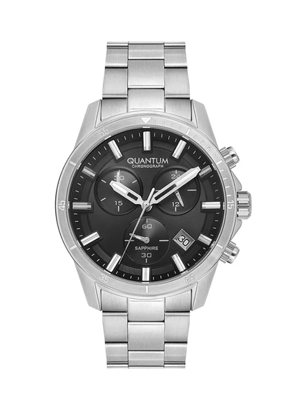 Quantum PWG1159.350 Kronograf Safir Camlı Çelik Kordon Çelik Kasa 10 ATM Suya Dayanıklı Metalik Renk Erkek Kol Saati