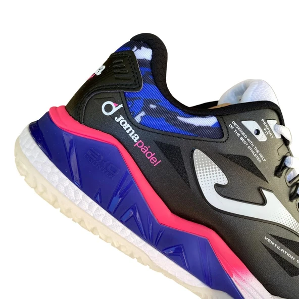Joma Spin 2531 Erkek Siyah Mavi Padel Ayakkabı - 2